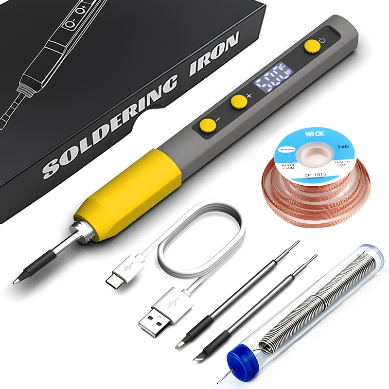 Diy Electronics Organizer - Digital Display USB Soldering Iron, 200-500