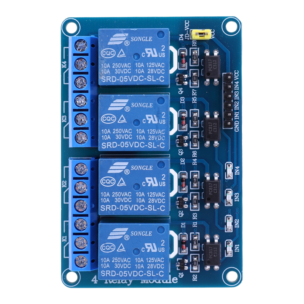 5V 12V 4 Channel Relay Board w - Relay Module 5V ulasan dan harga