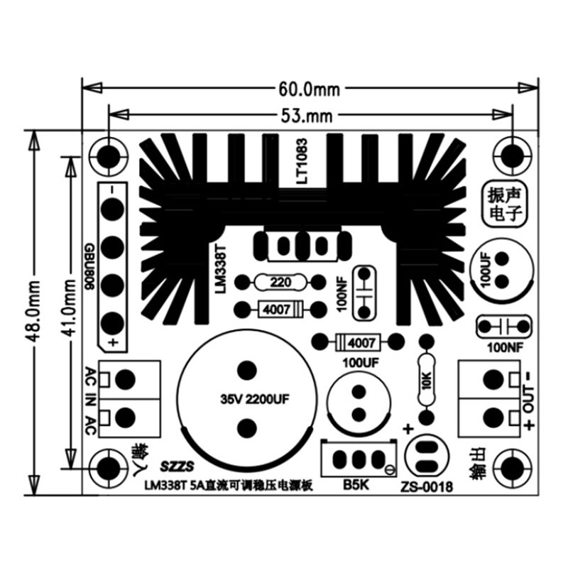 AA08-2X Adjustable Linear Regu - Diy Electronics Filament ulasan dan harga