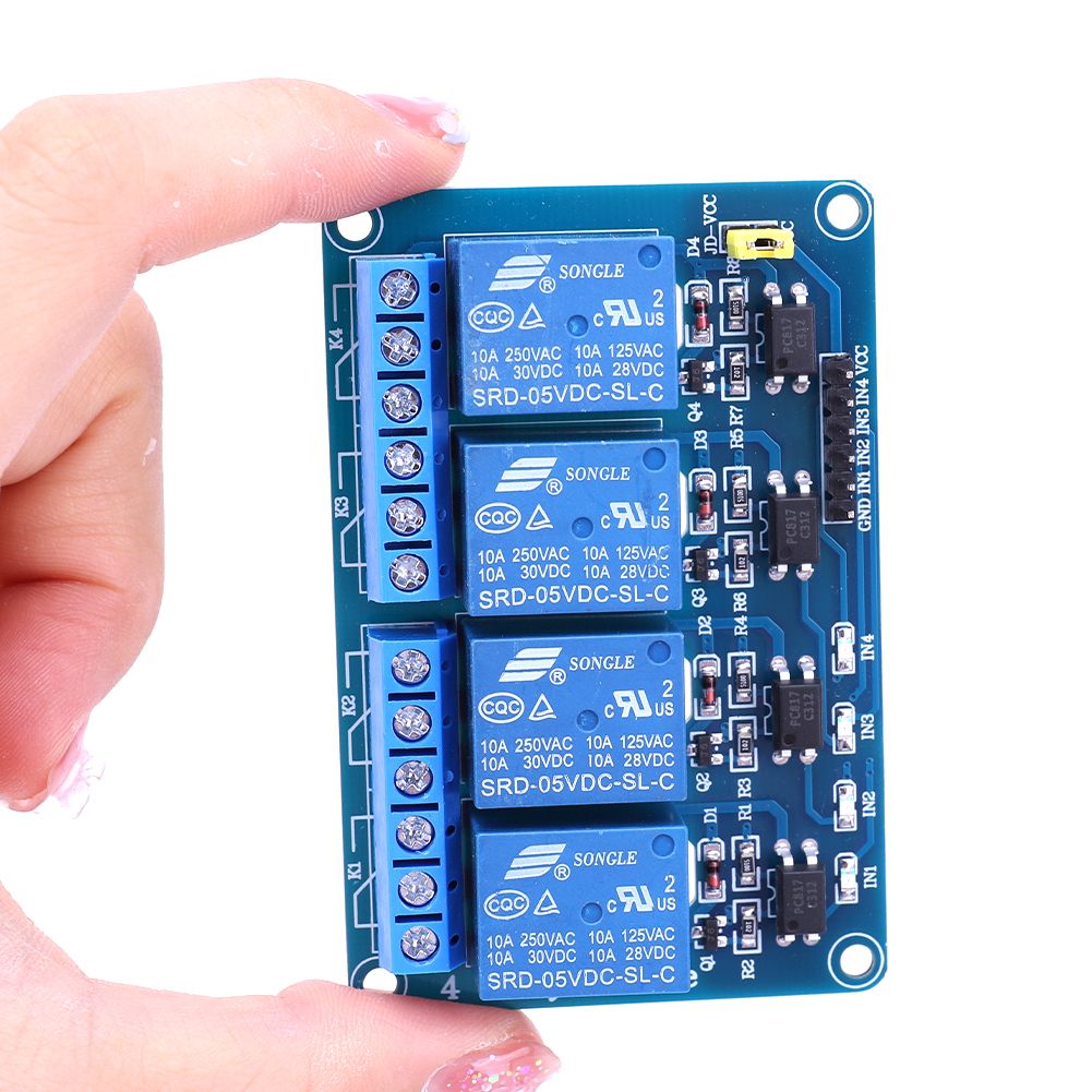 5V 12V 4 Channel Relay Board w - Relay Module 5V ulasan dan harga