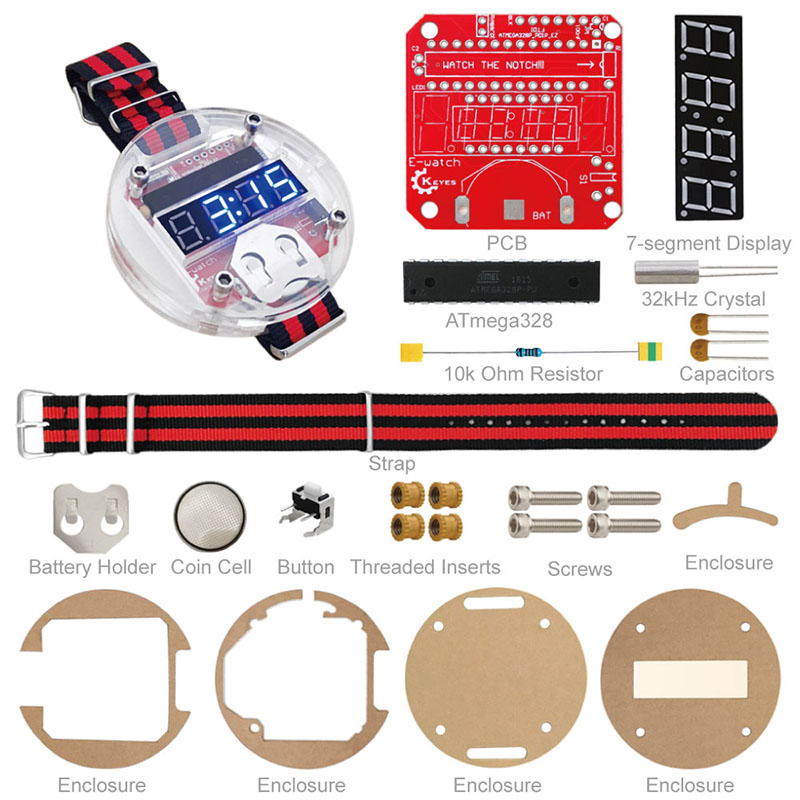 Single Chip LED Kit Clock DIY  - Diy Electronics Kits ulasan dan harga