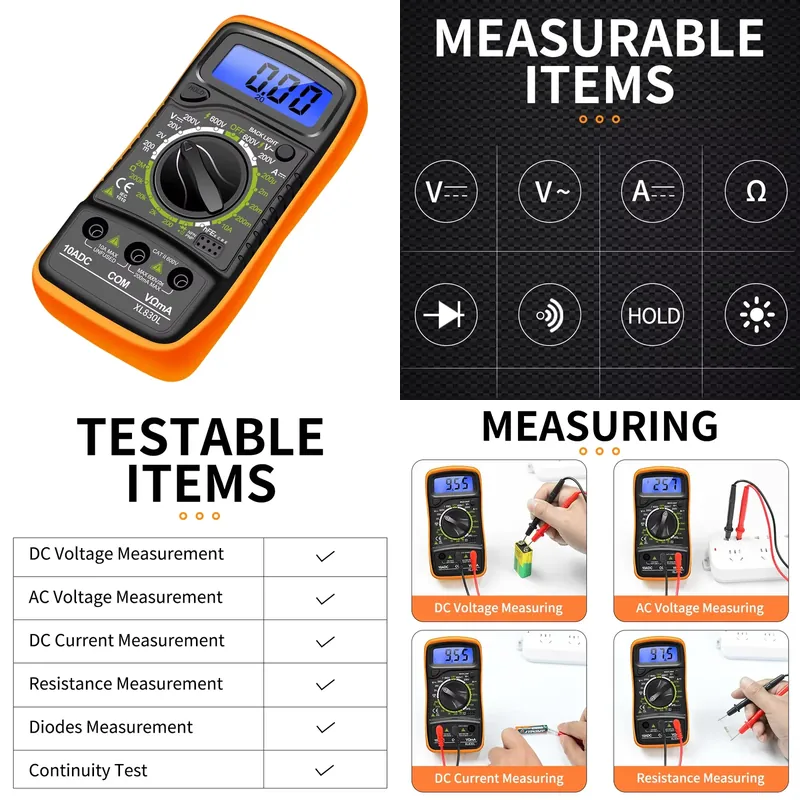 2000 Counts 1999 Digits Hand-h - Multimeter Digital ulasan dan harga