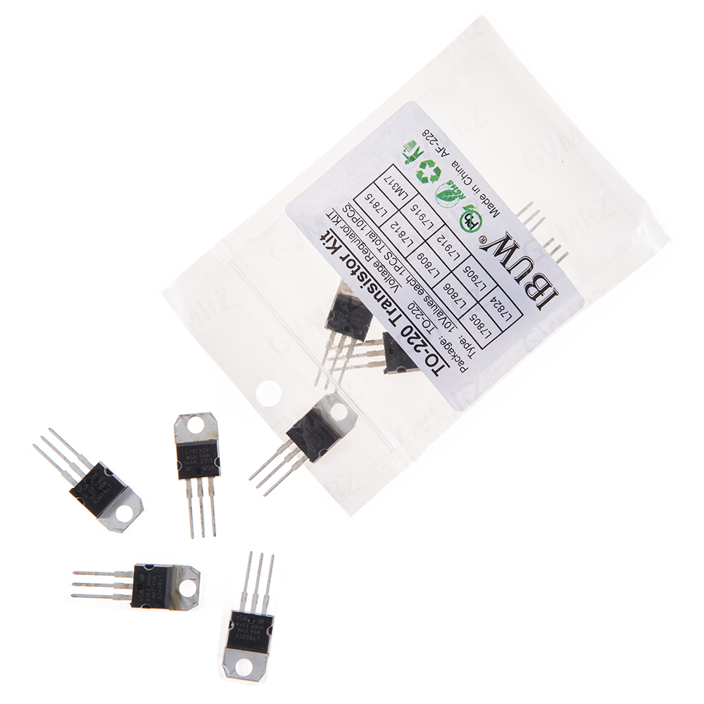 10PCS 10Values L7805 TO-220 Tr - Lm317 Voltage Regulator ulasan dan harga