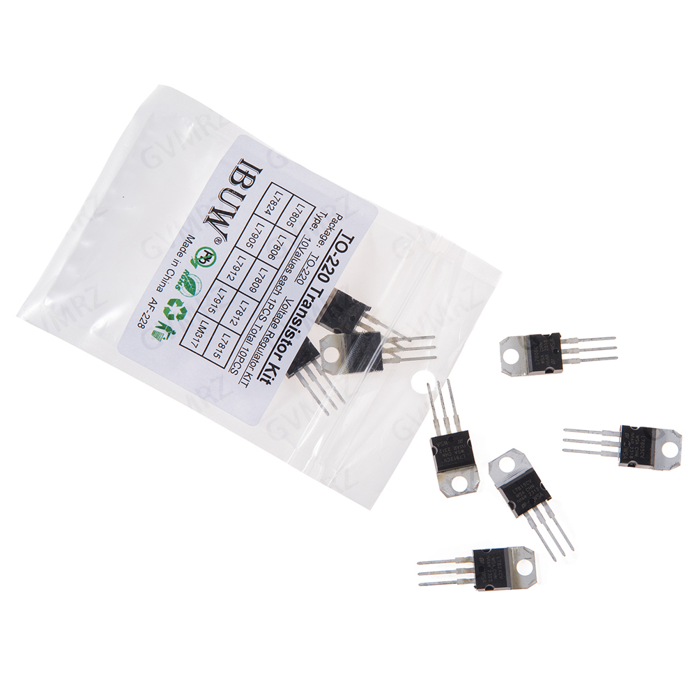 10PCS 10Values L7805 TO-220 Tr - Lm317 Voltage Regulator ulasan dan harga