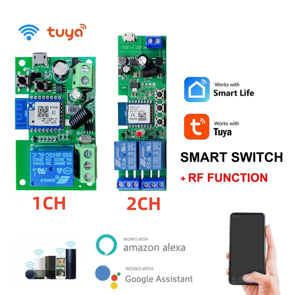 Alexa Smart Switch Tuya Smart  - Relay Module 5V ulasan dan harga