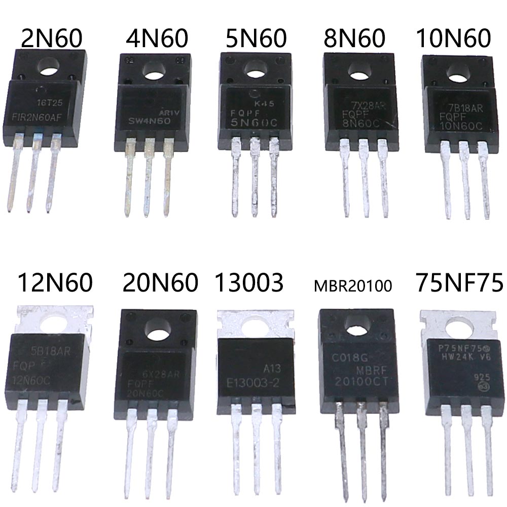 50Pcs 10Types TO-220 Field-Eff - Mosfet Transistor Set ulasan dan harga
