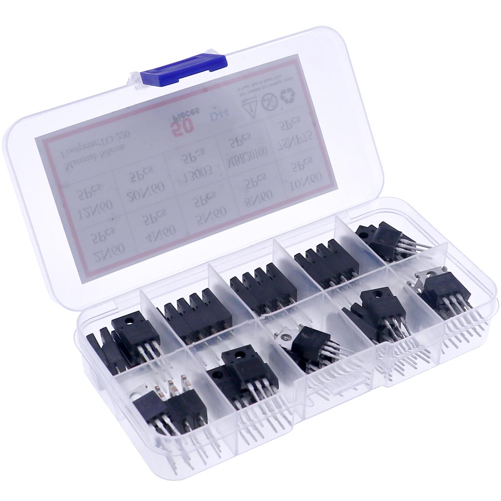 50Pcs 10Types TO-220 Field-Eff - Mosfet Transistor Set ulasan dan harga