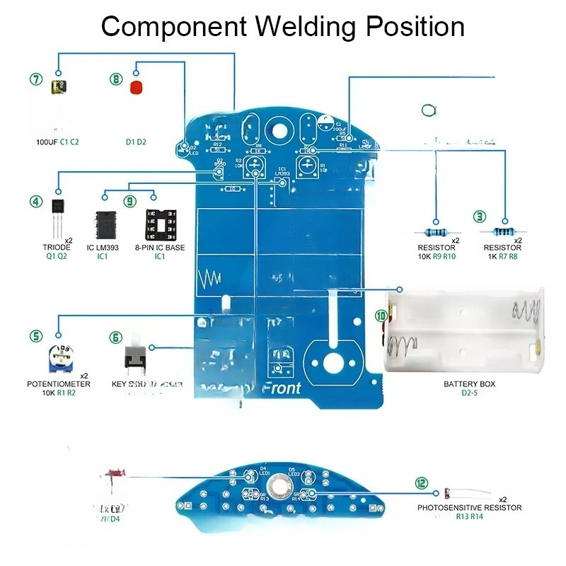 Practice Soldering Learning El - Diy Electronics Kits For Beginners ulasan dan harga