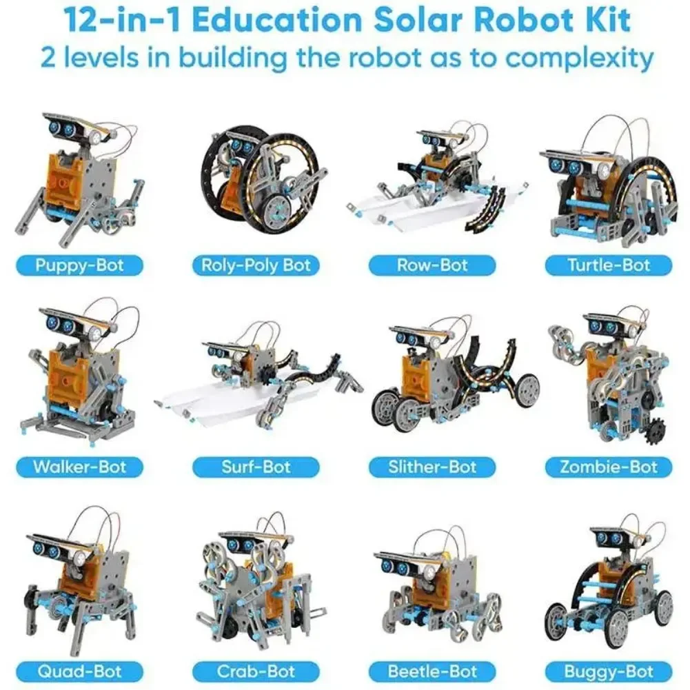 13 in 1 Solar Powered Robot Sc - Diy Electronics Organizer ulasan dan harga