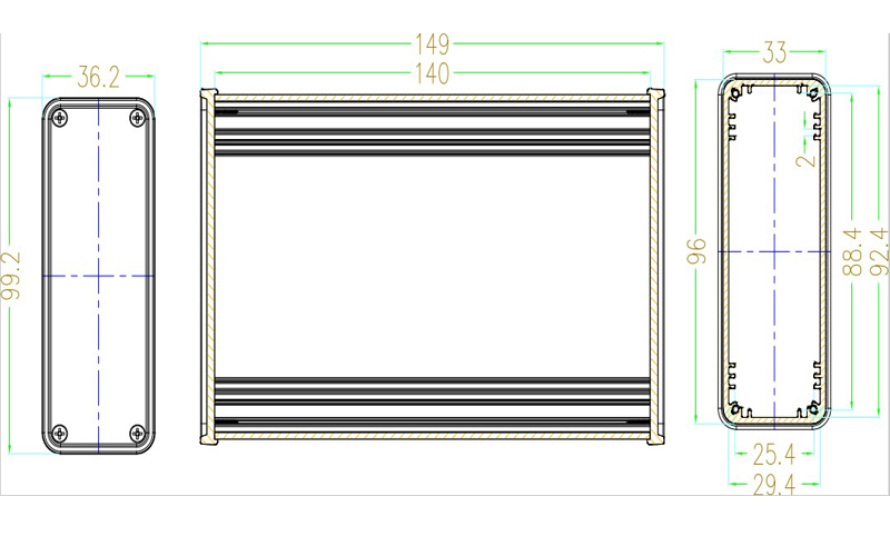 Aluminium Box Housing Case for - Diy Electronics Organizer ulasan dan harga
